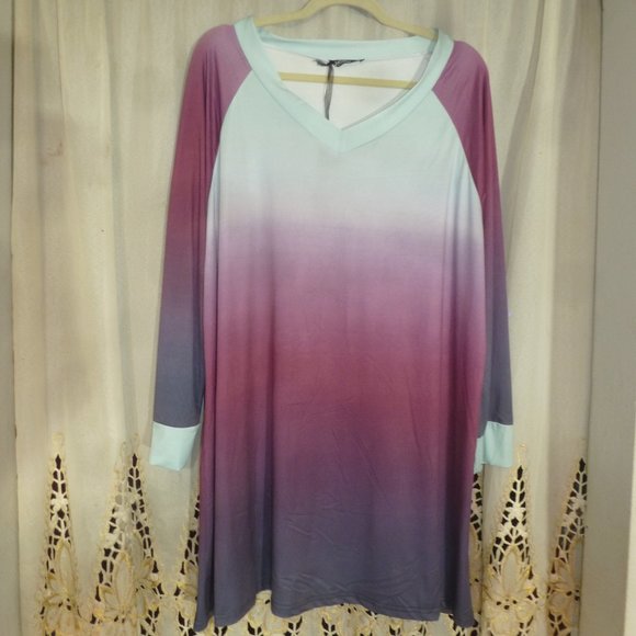 NWT Lily by Firmiana Plus Size Long Sleeve Tunic Sz 4XL - Picture 1 of 9